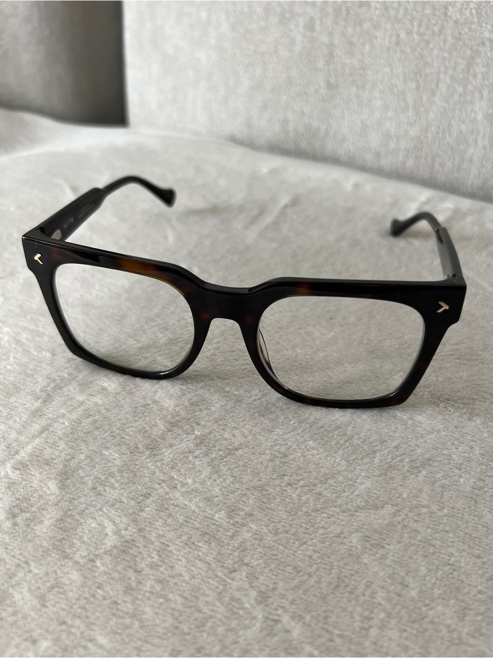 Unisex Tortoiseshell Square Optical Glasses - Dark Brown